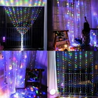9. FT LED prozor zavjesa Light Fairy Fairy Lights Svjetla Zavjese viseće zidne svjetla Vjenčanje Svjetla