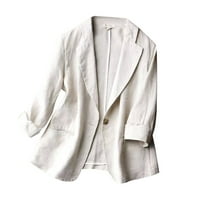 SNGXGN Ženska bluže kaput Slim Cardigan Radni ured dugih rukava Otvoreni prednji radni ured Blazer Blazers