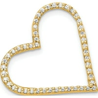 14k žuto zlato 1 6ct. Diamond Heart Chain Slide - JBSP
