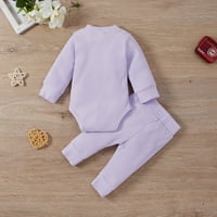 SprifAllBaby Baby Girls Dugim rukavima i pantalone za elastične struke s poklopcem od 0-24m