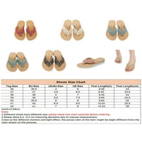 Wooblight Womenske platforme Sandal Beach Wedge Sandale Etničke prelivene papuče Modne povremene cipele
