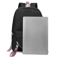 Bzdaisy Naruto ruksak sa dvostrukim bočnim džepovima, ukras lanca i zaštitnom torbom za zaštitu računara