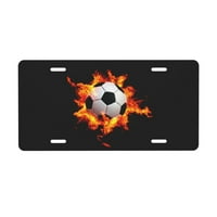 Flaming fudbalska lopta Licenca ploča od aluminijske noverlty licencne ploče poklopac ukrasnog automobila