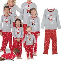 Porodica koja odgovara Božićni snjegović pidžama setovi slatki snjegović print dugih rukava roditelj-dječja