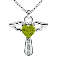 Ogrlice Privjesci za žene Djevojke Srebrna jednostavna moda Clavicle lanac staratelja Angelss Gemstone ogrlice pokloni