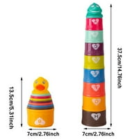 Šalice za obrazovanje Kupovi izgradnja igračaka za učenje postavljene igračke mjeseci Todler igračke duge slaganje čaša broj gnijezdih slagačkih čašica edukativne igračke b