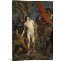 Saint Sebastijan vezan za mučeništvo Canvas Art Print Autor Anthony Van Dyck - Veličina: 12 8