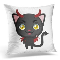 Slatka demonska mačka jesen jastučni jastučni poklopac jastuka