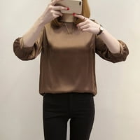 Kakina s haljina za žene Poslovni kratki kancelarijski radno odijelo košulje Tri četvrtine rukava čipke
