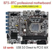 B Kartica BTC rudarska matična ploča + CPU + CPU ventilator + 8g DDR RAM + 128G SSD + prekidač + SATA