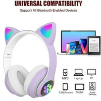 Bluetooth slušalice za slušalice Creative Cat Ear Stereo Prevelika uho Gaming bas slušalice za uklanjanje