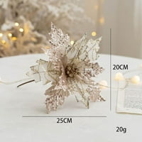 Božićna Poinsettia Glitter umjetni cvjetovi Xmas Tree ukrasi za vjenčani zabavni ukras
