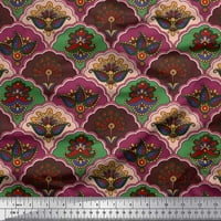 Soimoi pamučna voile tkanina umjetnička cvjetna i skala geometrijska tkanina za ispis sa širokim dvorištem