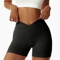 Ženski Vrik za bicikliste V-a Stretch Sports Athletic Workout Vožnja joga kompresijskih kratkih hlača