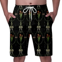 Kilgque Muška brzog suha dlana serija serije plivanja, cvjetni print kratke hlače za plažu casual odraslih i djeteta