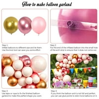 Pink Macaron balon i metalik zlato crveni balon Garland Kit za rođendan za penziju Svadbeni tuš za bebe