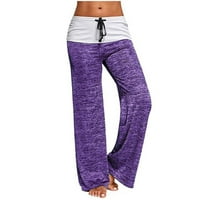 Naughtyhood ženski patchwork joga Brze sportske hlače na otvorenom na otvorenom povremene hlače za široke