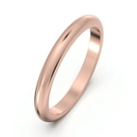 Udobna fit širina 10K ružičast za vjenčani prsten