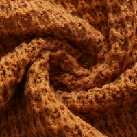 IOPQO Cardigan džemperi za žene lagani dugi kardigan ženski dugi rukav rebrasti pleteni pleteni kardigan