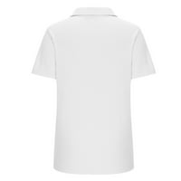 Ženske majice Kratki rukav Tors Bluze Regularne fit T Majice Pulover Ties The The Slive T-majice V izrez