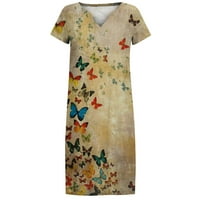 Haljine za ženu Ležerne košulje haljina pamučna i posteljina za prodaju Ženske kratke rukave Haljine