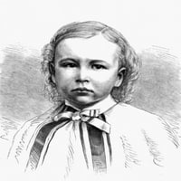 Charley Brewster Ross n. Američko kidnapojno dijete. Graviranje drveta iz američkih novina iz 1874.
