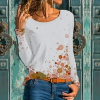 Ženska majica s dugim rukavima Crewneck Pulover Print Modna Ležerna majica Modna odjeća