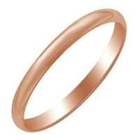Poluovi krug zaručnički prsten u 14K ružin zlatne prstene veličine - 9