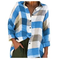 Bluzovi s dugim rukavima majice za žene za žene evropska i američka tiskana majica na vrhu plažene majice