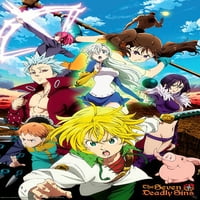 Sedam smrtonosnih grijeha - manga anime TV emisija plakata