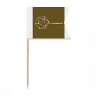 Ikosahedral matematički geometrijski svemirski prostor za zastave za zastave za označavanje za zabavu