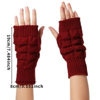 Giligiliso čišćenje Ženska djevojka pletena ruka bez prsta drže tople zimske rukavice Soft Wart Mitten