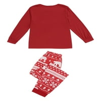 Calsunbaby Porodica koja odgovara Božićne pidžame set dugih rukava Xmas Tree Ispis Stripe hlače Holiday