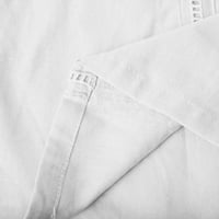 CLlios pamučne posteljine za muškarce modni casunski gumb dolje majica s kratkim rukavima Dnevna gornja