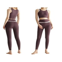 Ženska žetrna tenka Vrhunska odjeća Workout Gym Ribded Yoga Set Activeweb Seamless Sportska odjeća
