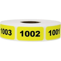 1001- Žuti i crni uzastopni brojevi