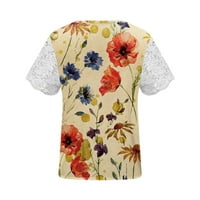Ženski vrhovi grafički print kratkih rukava bluza modne žene majice V-izrez Ljetna tunika TUNIC TEE
