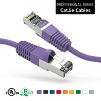 1ft CAT5E zaštićena Ethernet mrežom pokrenuta kabl ljubičasta, pakovanje