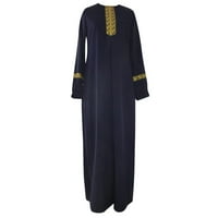 Cleance ženske haljine s dugim rukavima žene plus veličine Ispis Abaya Jilbab musliman maxi haljina