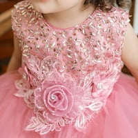 Mala i dječja cvjetna vezena čipka za djevojčice Party haljina q veličine 2-5