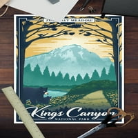 Nacionalni park Kings Canyon, Kalifornija, Zumwalt livada, litografski nacionalni park serija