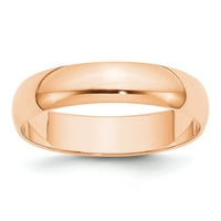 10k ružičasto zlato obične klasične cipele za vjenčani prsten veličine 5