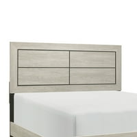 Benjara tranzicijski stil drveni kraljičin krevet sa dizajnom panela, svijetlo smeđa