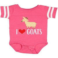 Inktastična koza slatka volim koze na farmi životinjski poklon baby boy ili baby girl bodysuit