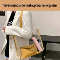 Turistički esencijalni držač četkica za šminkanje, prijenosni make up organizator, silikonska kozmetička