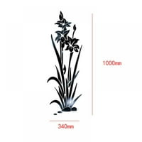 Balems 3D akrilna zidna naljepnica Orhidene naljepnice za cvijeće Zidne naljepnice Eko-prijateljske