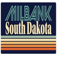 Milbank South Dakota Frižider Magnet Retro dizajn