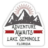 Jezero Seminole Florida Suvenir Vinil naljepnica za naljepnicu Avantura čeka dizajn
