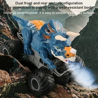 Dinosaur automobil za daljinsko upravljanje za dječake, RC igračke automobila sa LED i zvučnim sprejom,
