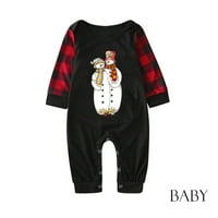 SHLDYBC BABY CHISTSITED TISKANJE Dugih rukava Porodična odjeća Pajamas, Božićne pidžame za odrasle i